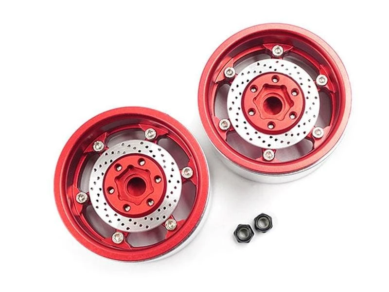 Yeah Racing Felgen BXC 1.9" 6 Speichen Beadlock Rot, 2 Stück 4 Yeah Racing Felgen BXC 1.9" 6 Speichen Beadlock Rot, 2 Stück – Bild 2