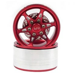 Yeah Racing Felgen BXN 1.9" 6 Speichen Beadlock Rot, 2 Stück