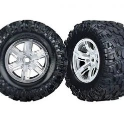 Traxxas Kompletträder X-Maxx mit Chrom Felgen 2 Stück