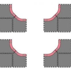 Kyosho Modellbau-Strecke Mini-Z GP Circut 30x30 Large Corner Set