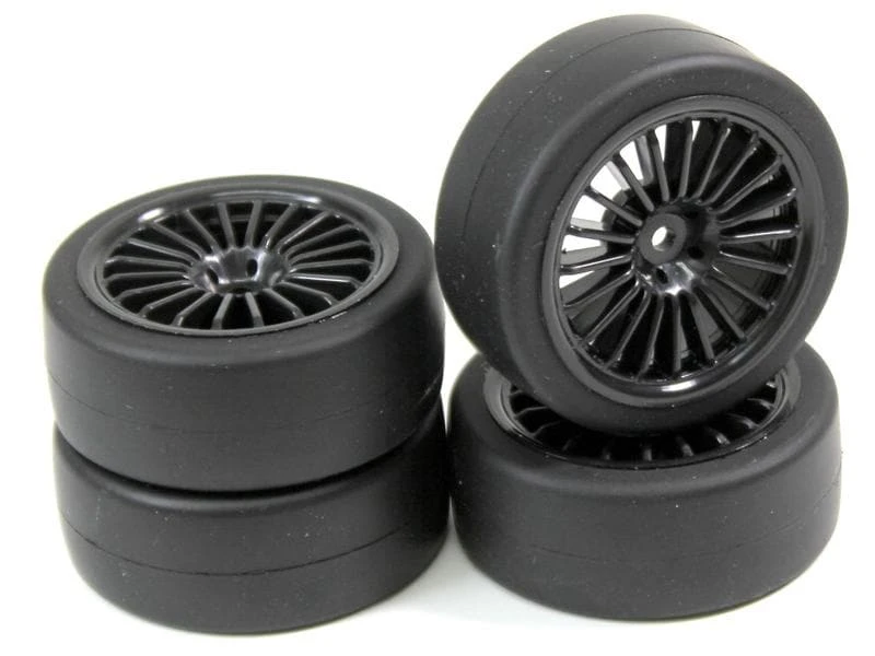 Absima Kompletträder Onroad Slick 20-Speichen, Schwarz, 1:10 3 Absima Kompletträder Onroad Slick 20-Speichen, Schwarz, 1:10