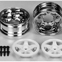 Tamiya Felgen 5-Speichen, zweiteilig, 26 mm, Weiss 2 Stück, 1:10