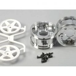 Tamiya Felgen 5-Speichen, zweiteilig, 30 mm, Weiss 2 Stück, 1:10