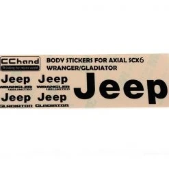 RC4WD Aufkleber Metal Logo, Schwarz SCX6 Jeep Wrangler