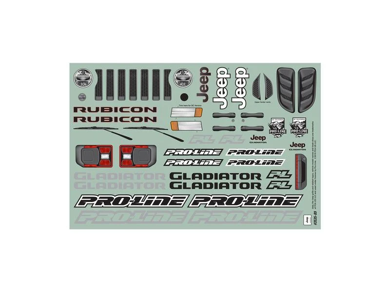 Proline Karosserie Jeep Gladiator Rubicon unlackiert, 1:10 7 Proline Karosserie Jeep Gladiator Rubicon unlackiert, 1:10 – Bild 5