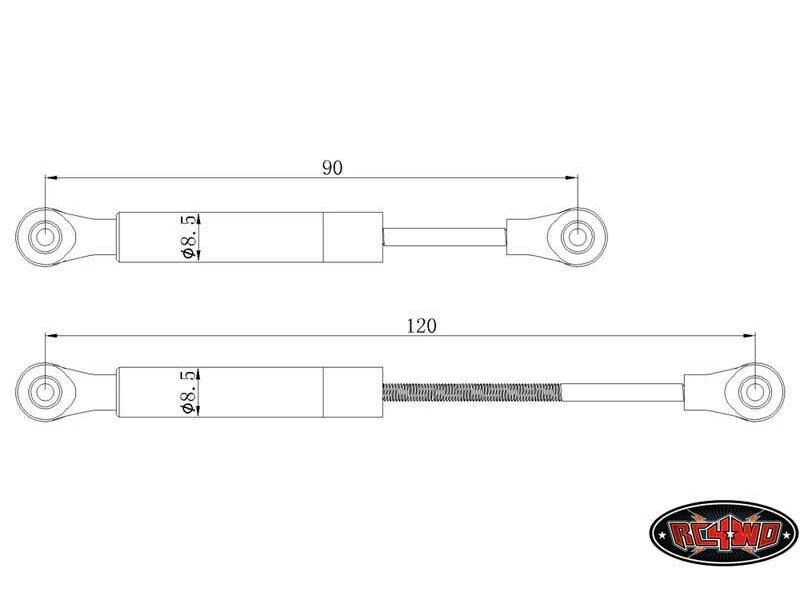 RC4WD Modellbau-Lenkungsstabilisator Superlift 90-120 mm 6 RC4WD Modellbau-Lenkungsstabilisator Superlift 90-120 mm – Bild 4