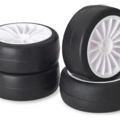 Absima Kompletträder Onroad Slick 15-Speichen, Weiss