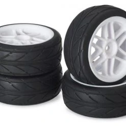 Absima Kompletträder Onroad 6-Speichen, Profil weiss