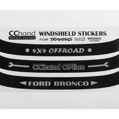 RC4WD Aufkleber Bronco Sonnenblende