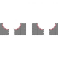 Kyosho Mini-Z GP Circuit 50x50 Large Corner Set für 4 Kurven