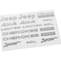 RC4WD Emblem Set, SCX10 II Cherokee, Silber